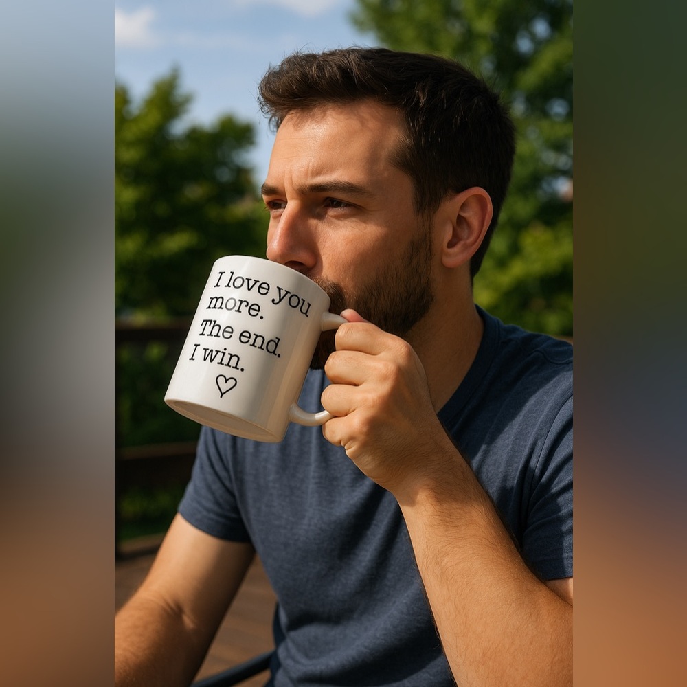 I Love You More. The End. I Win. Custom 11oz Mug